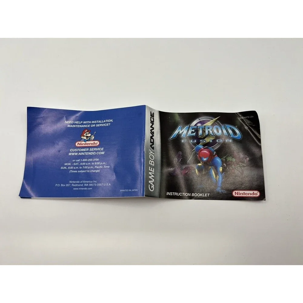 Metroid Fusion -Instruction Booklet Manual Only (Game Boy Advance GBA) Authentic